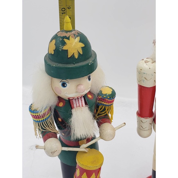Vintage Nutcracker Set of 3 Made in China King Nutcracker, Female Queen, Drummer - Picture 5 of 16